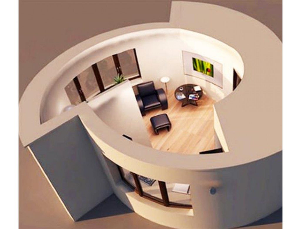 Inside a 3D printed house